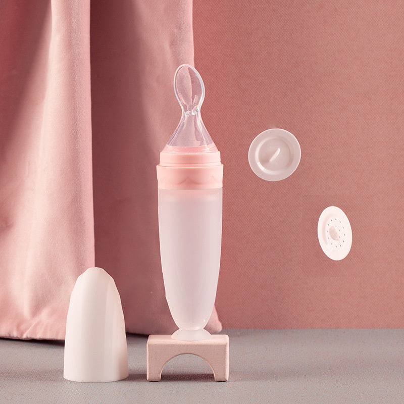 Biberon Distributeur de Purée en Silicone – Gourde de Nourrissage Anti-Fuite pour Bébé | Repas Facile & Hygiénique