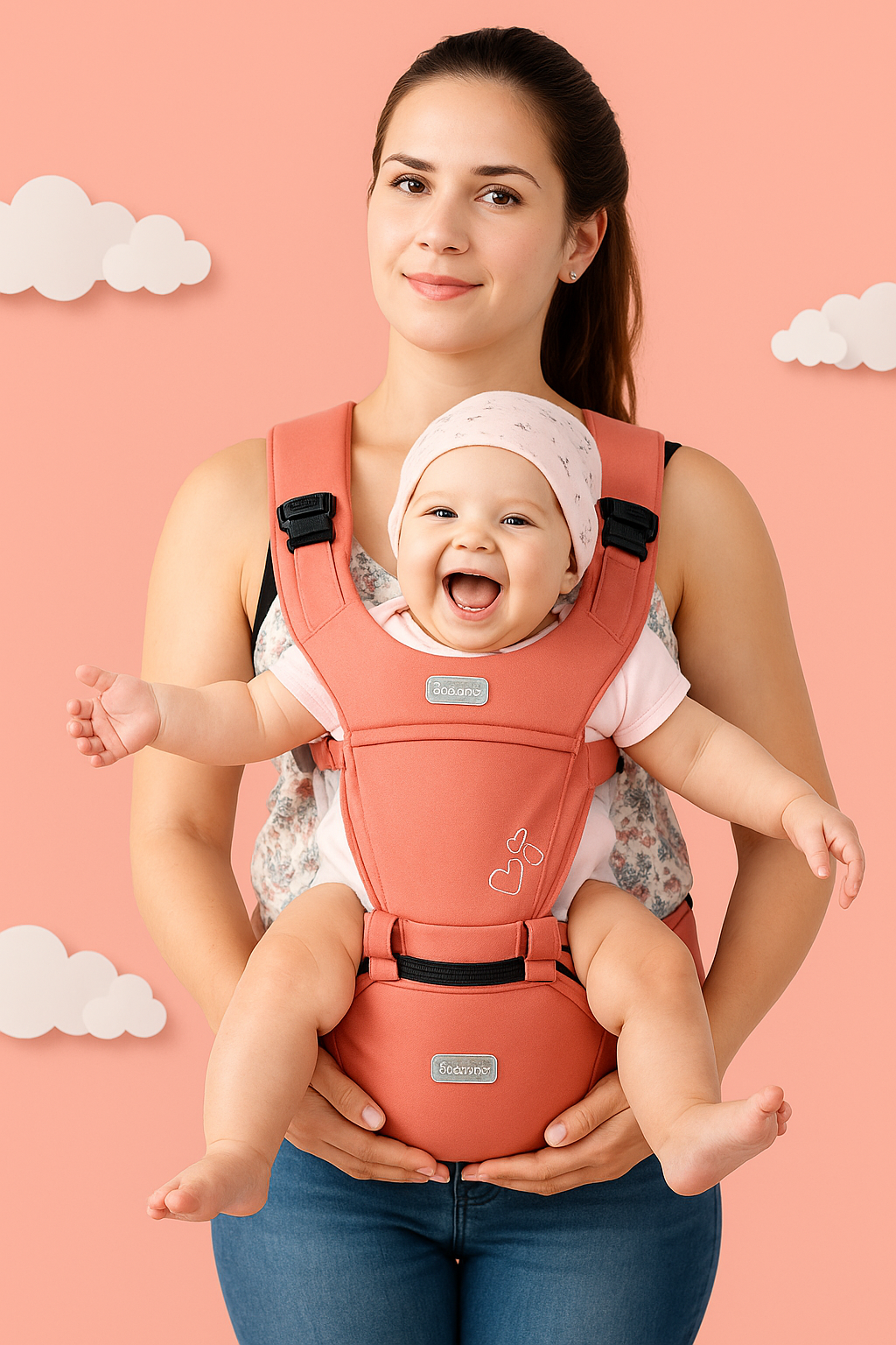 Porte-Bébé Ergonomique 3-en-1 avec Siège – Confort Parent & Bébé | Respirable & Sécurisé