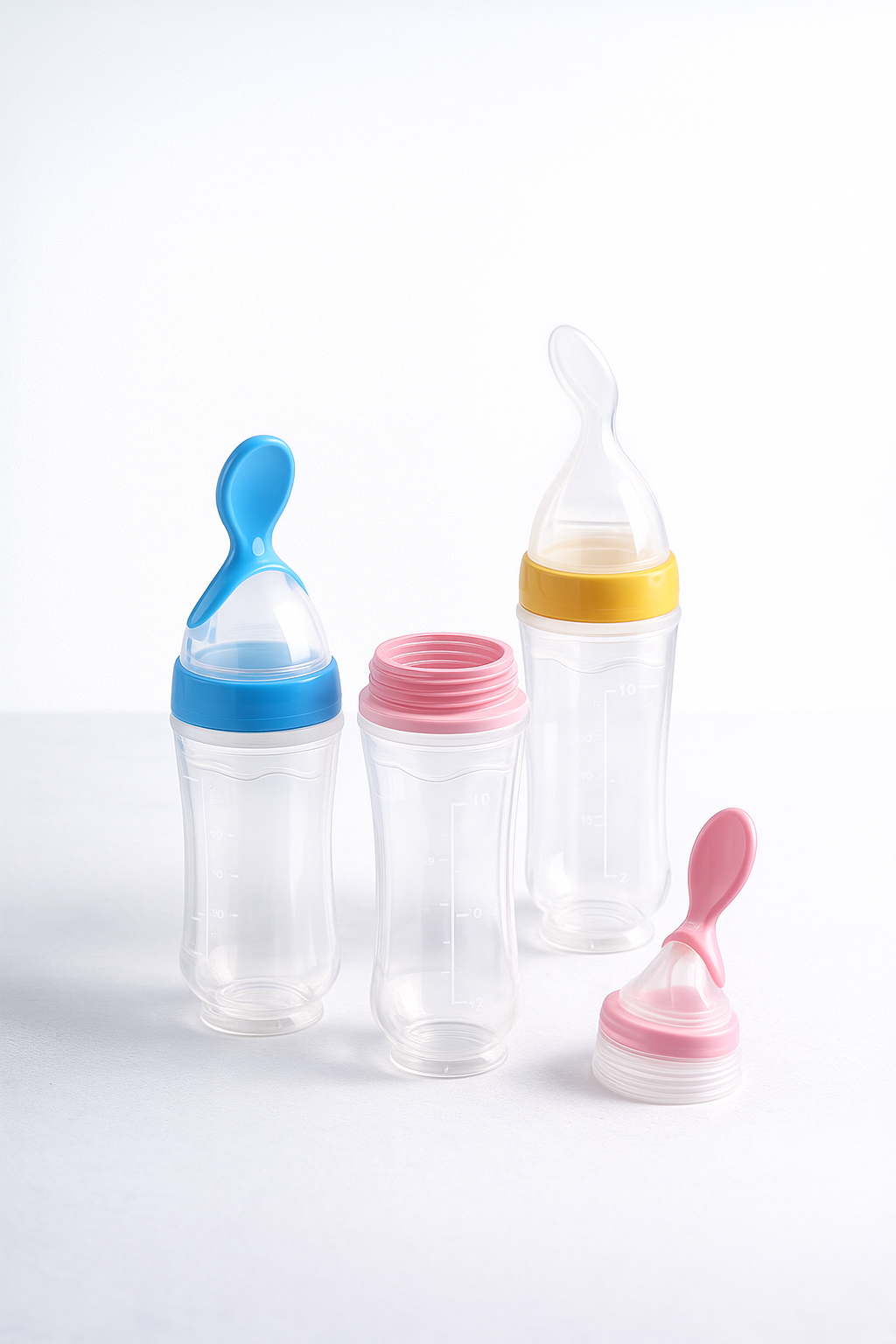 Biberon Cuillère en Silicone – Distributeur de Purée & Compote | Anti-Fuite & Facile à Utiliser