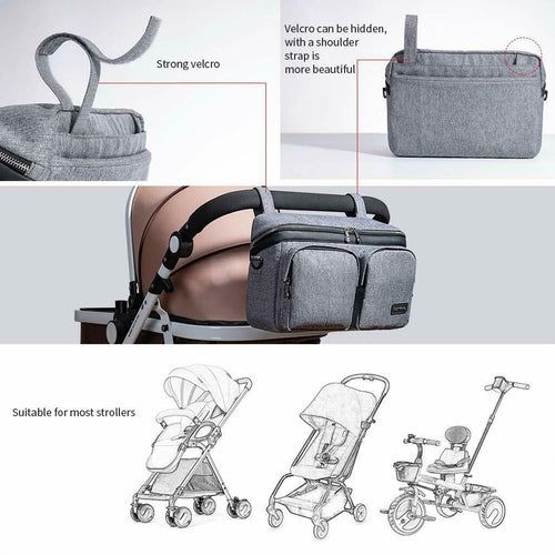Sac organisateur de poussette – Compact, élégant et pratique
